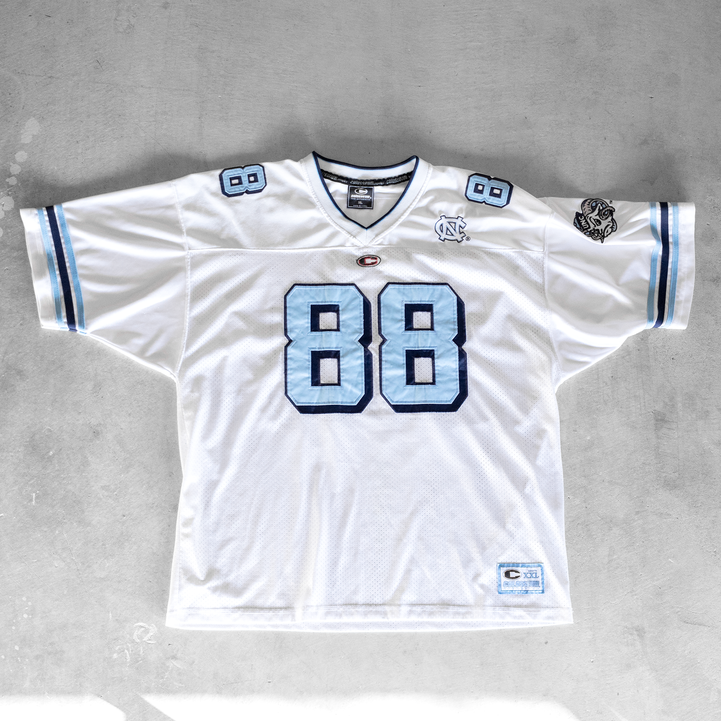 Vintage UNC Tar Heels White #88 Football Jersey (XL)