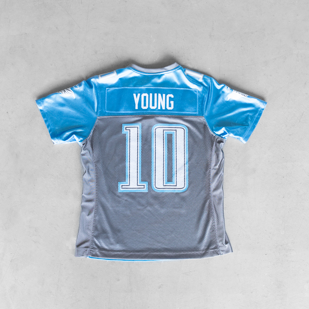 Vintage NFL Tennessee Titans Vince Young #10 Blue Women's Football Jersey (M)