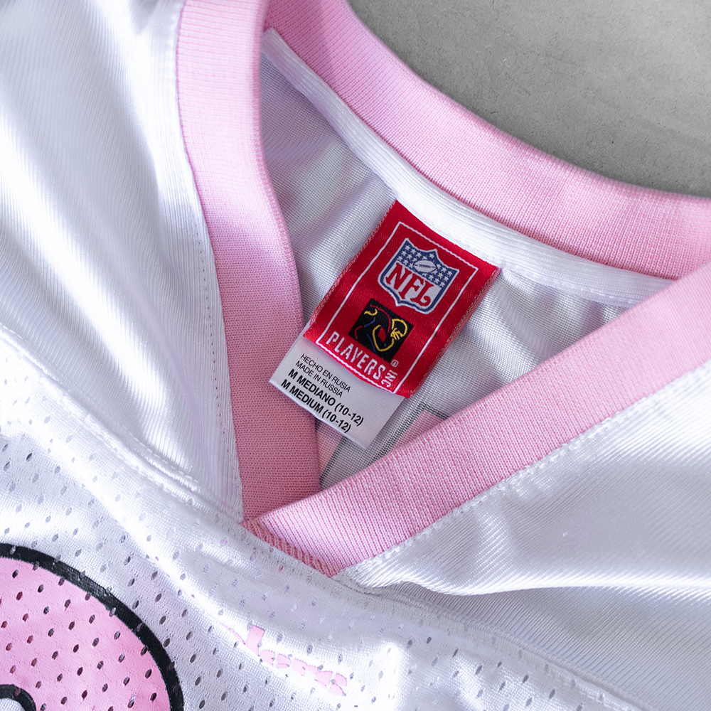 Vintage NFL Pittsburg Steelers Hines Ward #86 Baby Pink Youth Football Jersey (M)