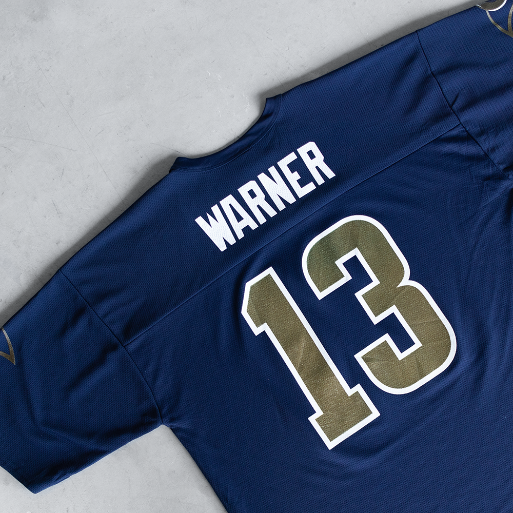 Vintage NFL St. Louis Rams Kurt Warner #13 Football Jersey (XL)