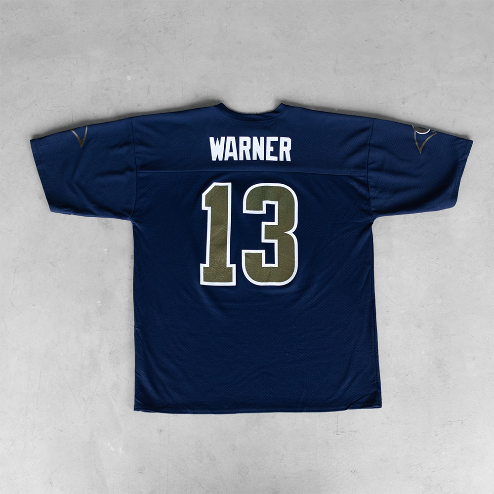 Vintage NFL St. Louis Rams Kurt Warner #13 Football Jersey (XL)