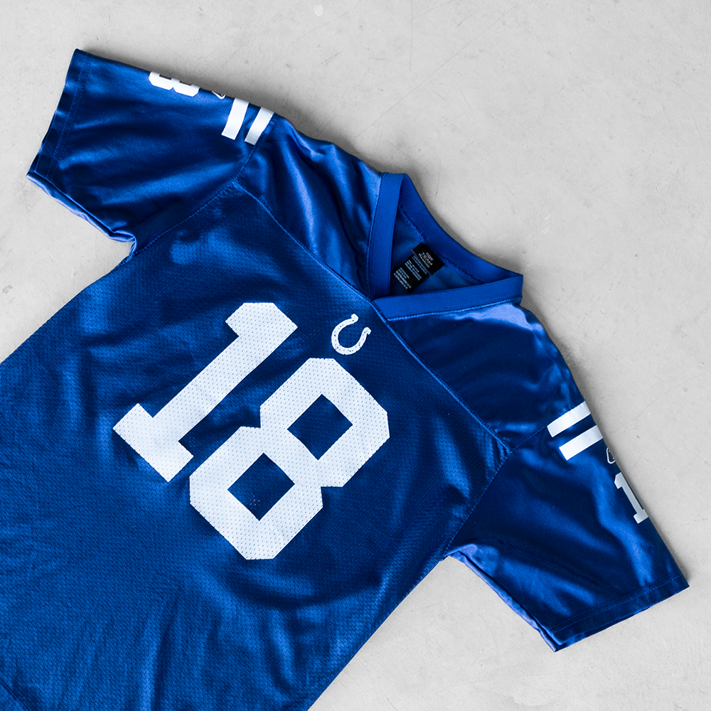 Vintage NFL Indianapolis Colts Peyton Manning #18 Blue Youth Football Jersey