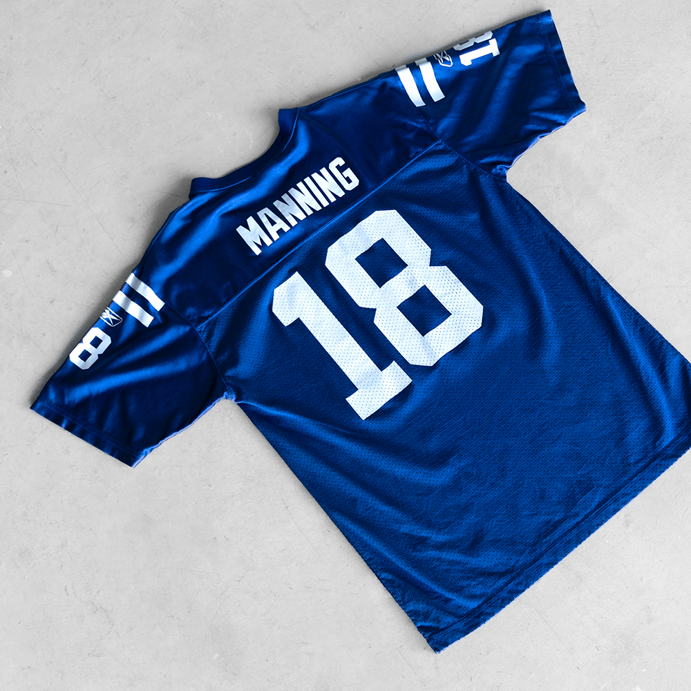 Vintage NFL Indianapolis Colts Peyton Manning #18 Blue Youth Football Jersey