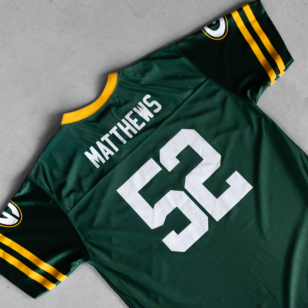 Vintage NFL Green Bay Packers Clay Matthews #52 Youth Football Jersey (XL)
