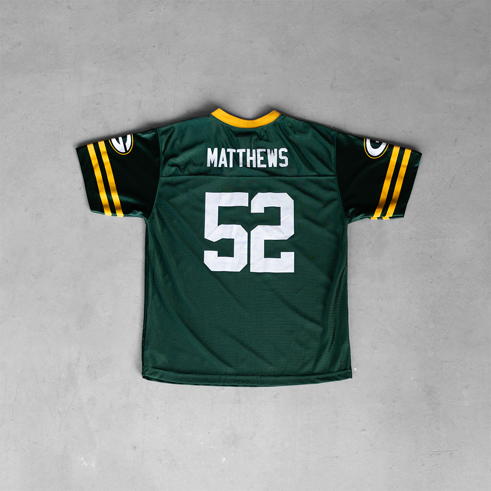 Vintage NFL Green Bay Packers Clay Matthews #52 Youth Football Jersey (XL)