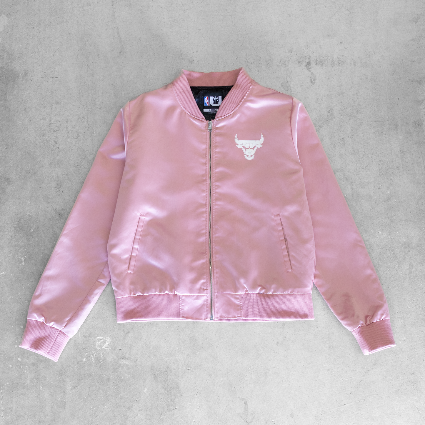 NBA Chicago Bulls Silk Bomber Womens Jacket (L)