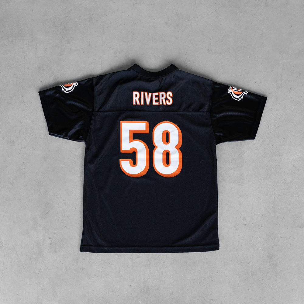 Vintage NFL Cincinnatti Bengals Keith Rivers #58 Youth Football Jersey (XL)