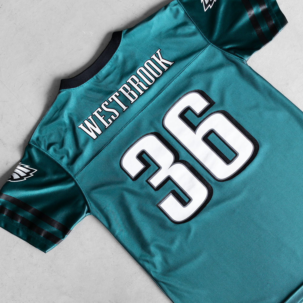 Vintage NFL Philadelphia Eagles Brian Westbrook #36 Green Youth Football Jersey (XL)