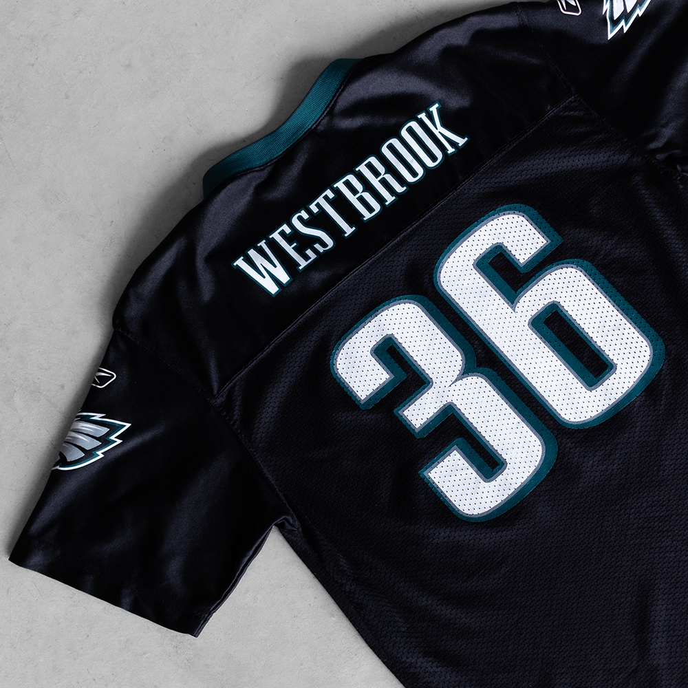 Vintage NFL Philadelphia Eagles Brian Westbrook #36 Black Youth Football Jersey (XL)