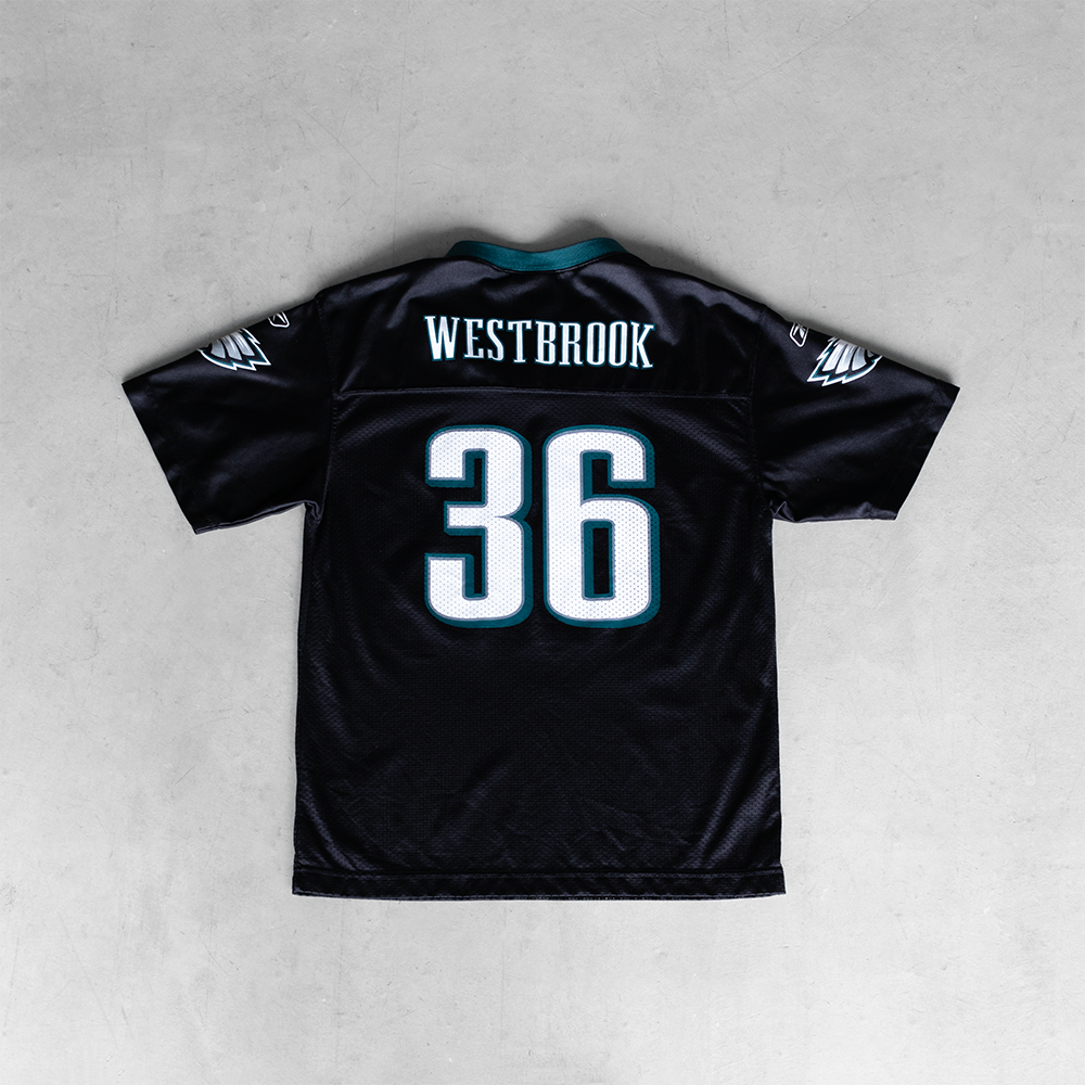 Vintage NFL Philadelphia Eagles Brian Westbrook #36 Black Youth Football Jersey (XL)