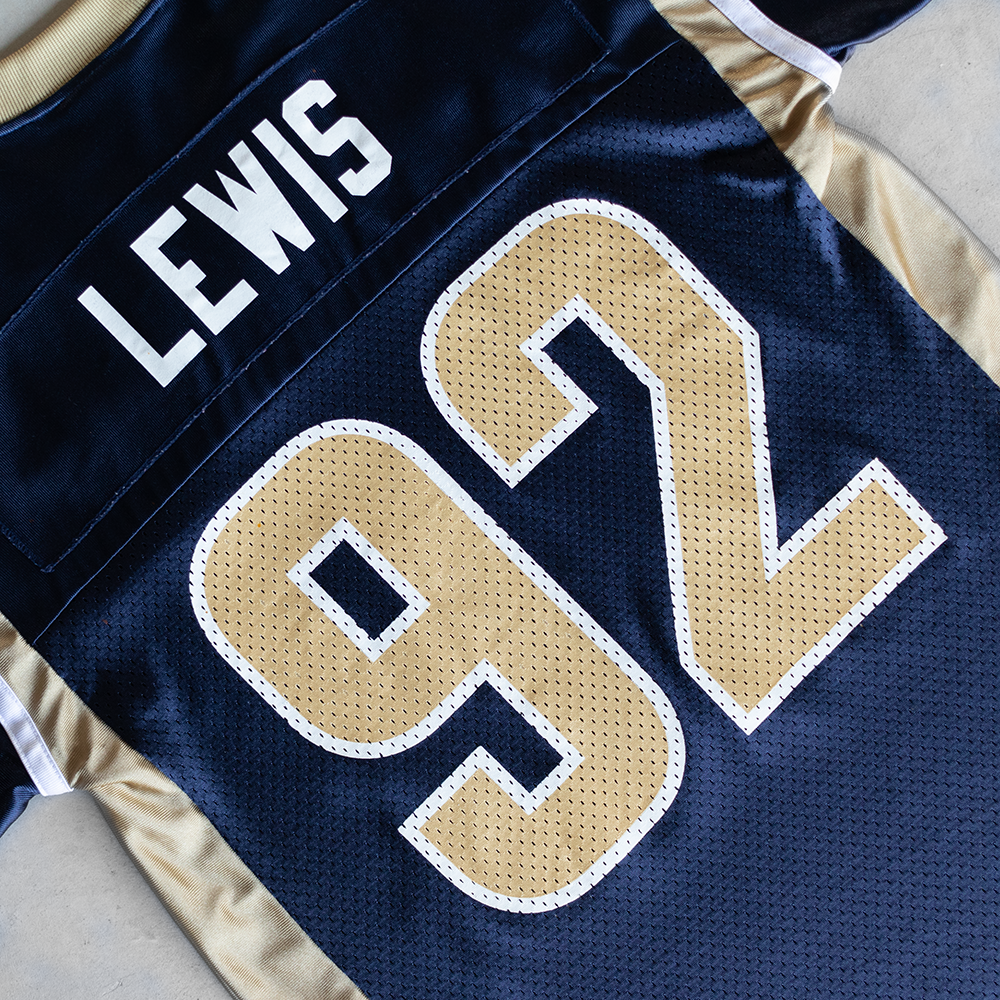 Vintage NFL St. Louis Rams Damione Lewis #92 Football Jersey (M)