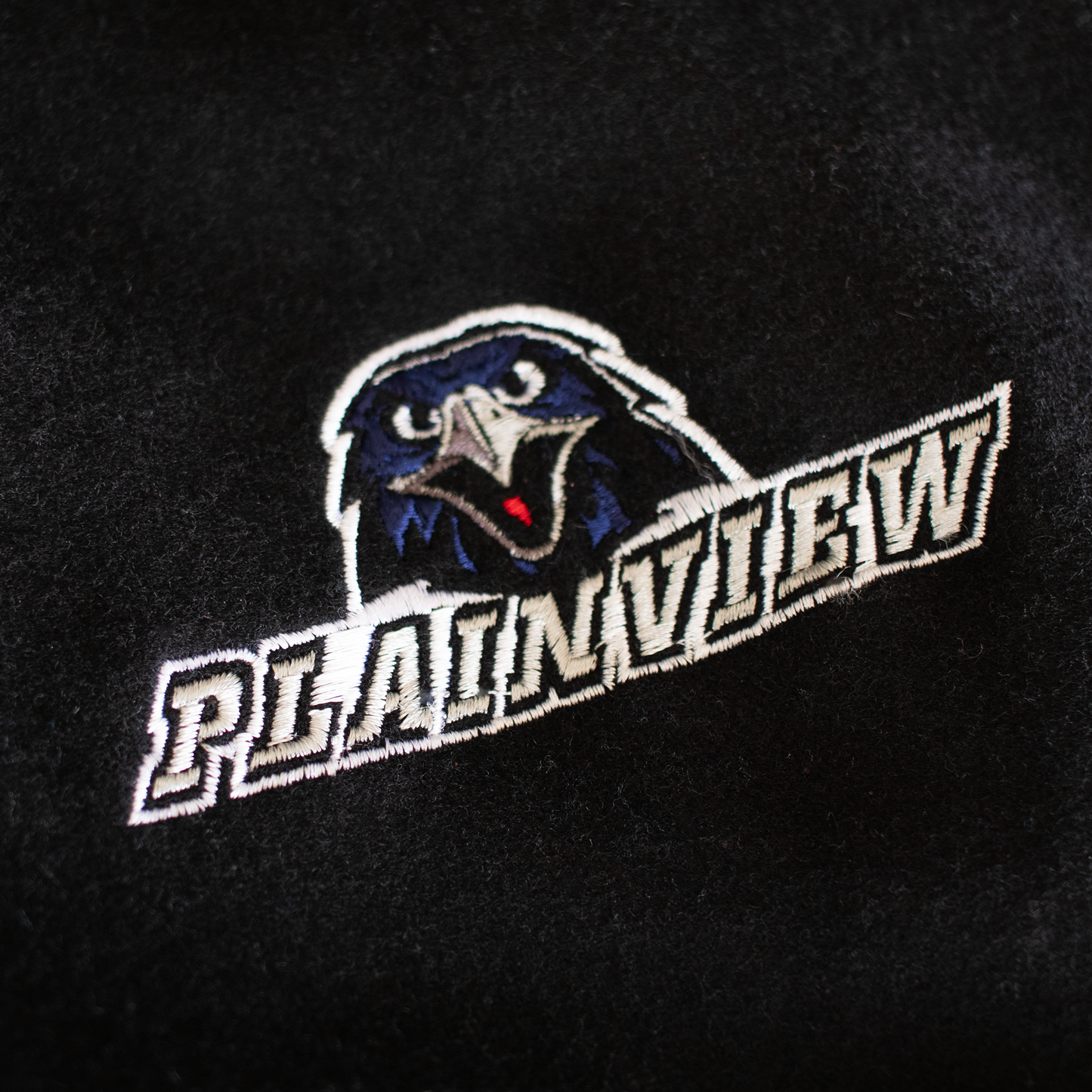 Vintage Plainview Hawks Baseball Faux Leather Jacket (M)