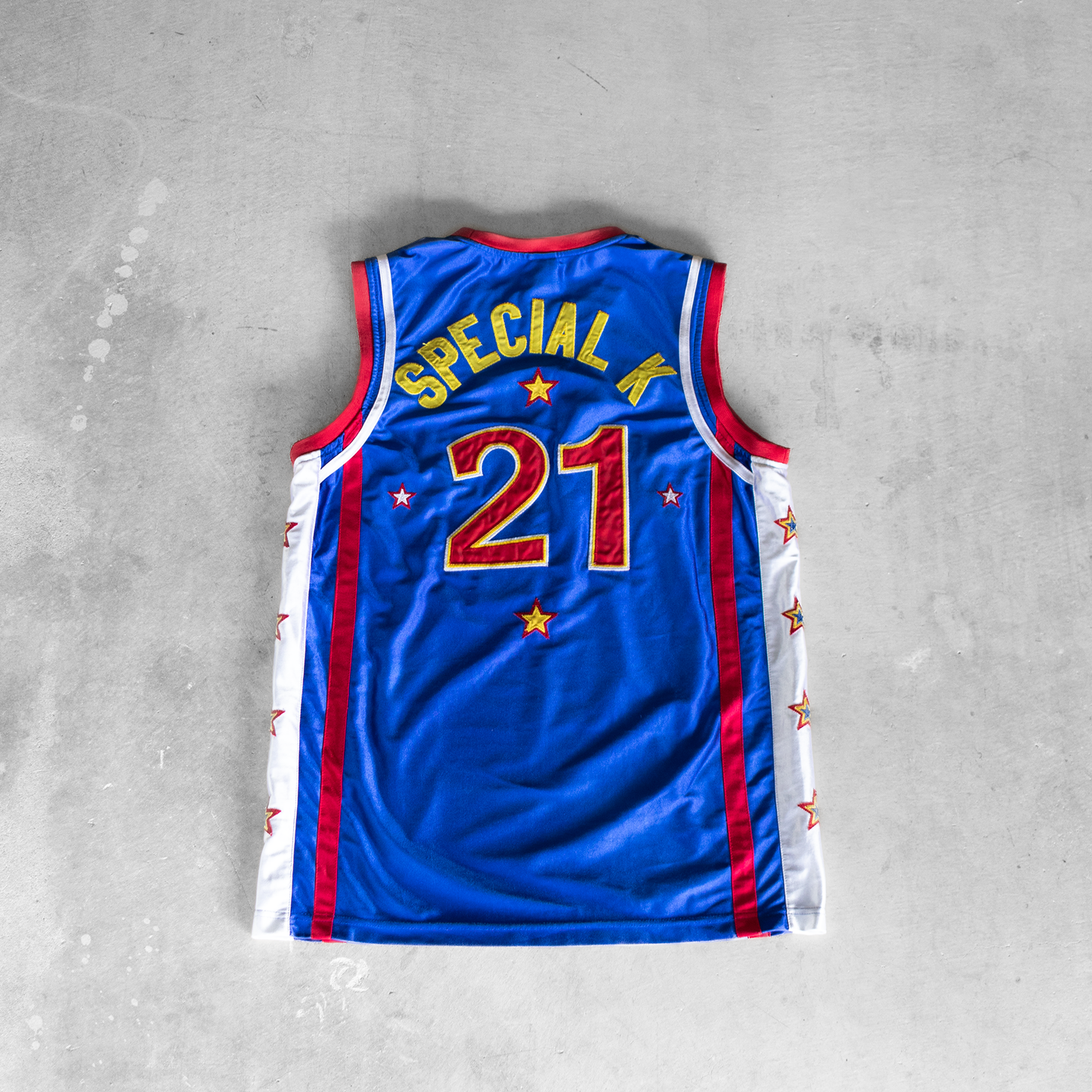 Vintage Harlem Globetrotters #21 Special K Basketball Jersey (M)