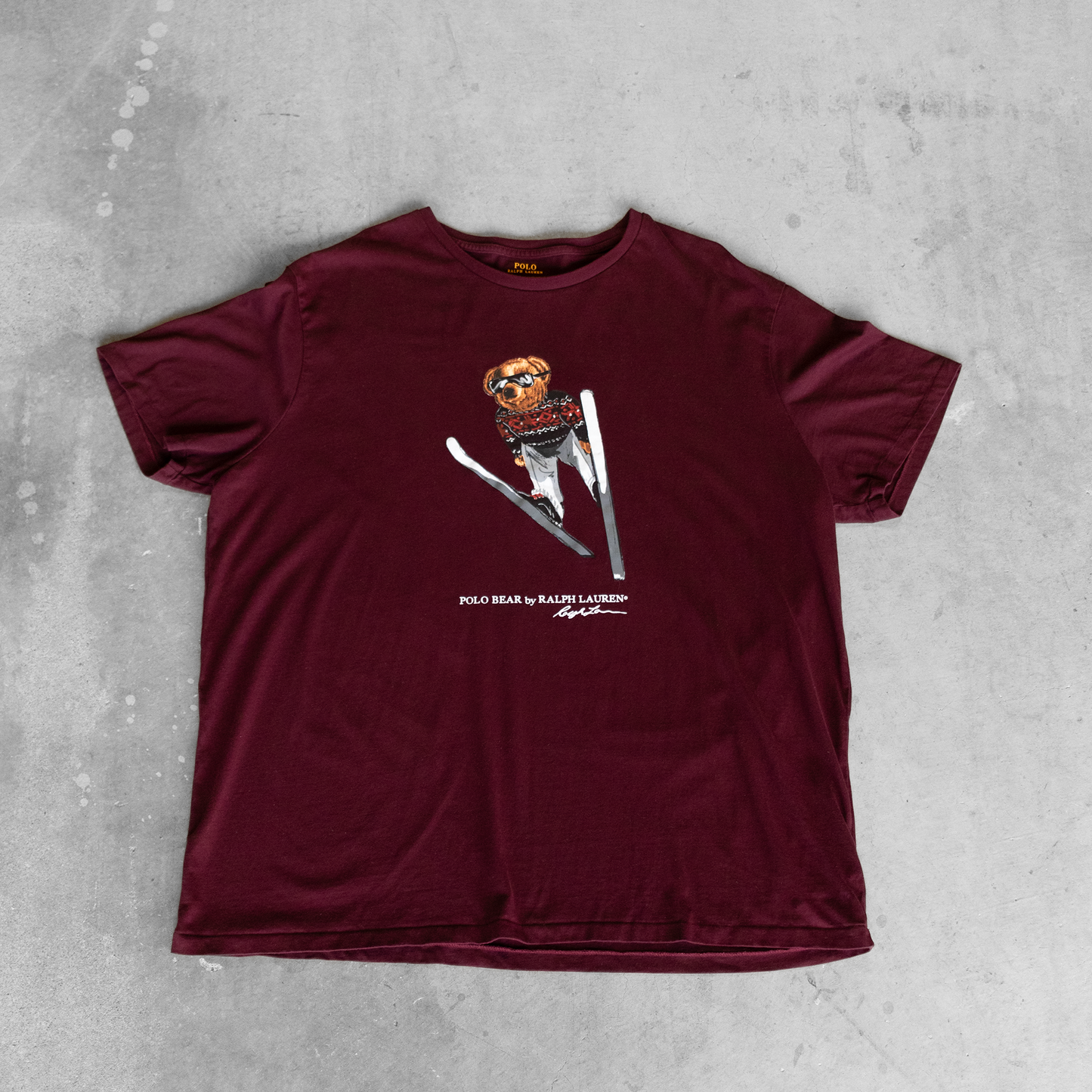 Polo Bear by Ralph Lauren Skiing Bear Graphic T-Shirt (XXL)