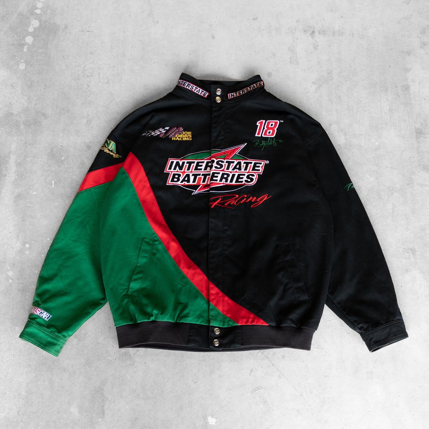 Vintage Nascar Bobby Labonte #18 Insterstate Batteries Racing Jacket (XL)