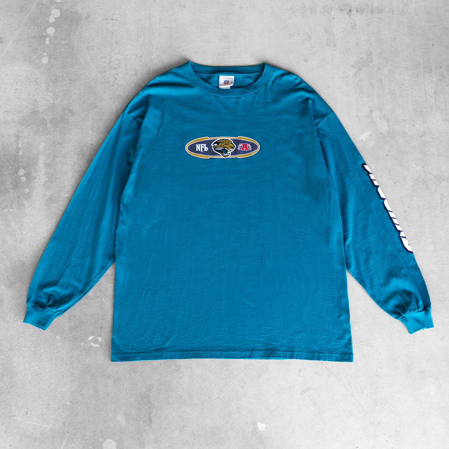 Vintage NFL Jacksonville Jaguars Logo Graphic Long Sleeve Shirt (L)