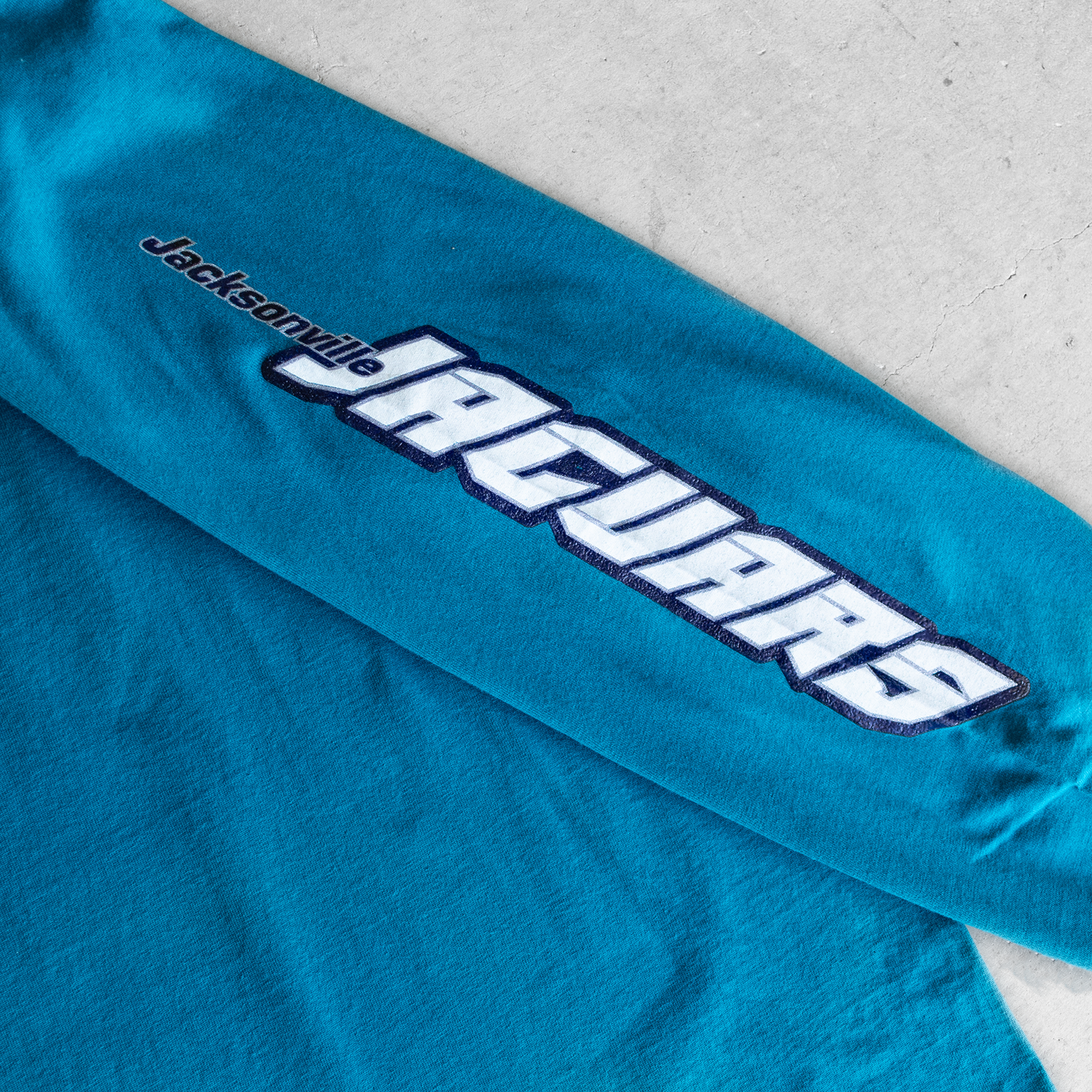 Vintage NFL Jacksonville Jaguars Logo Graphic Long Sleeve Shirt (L)