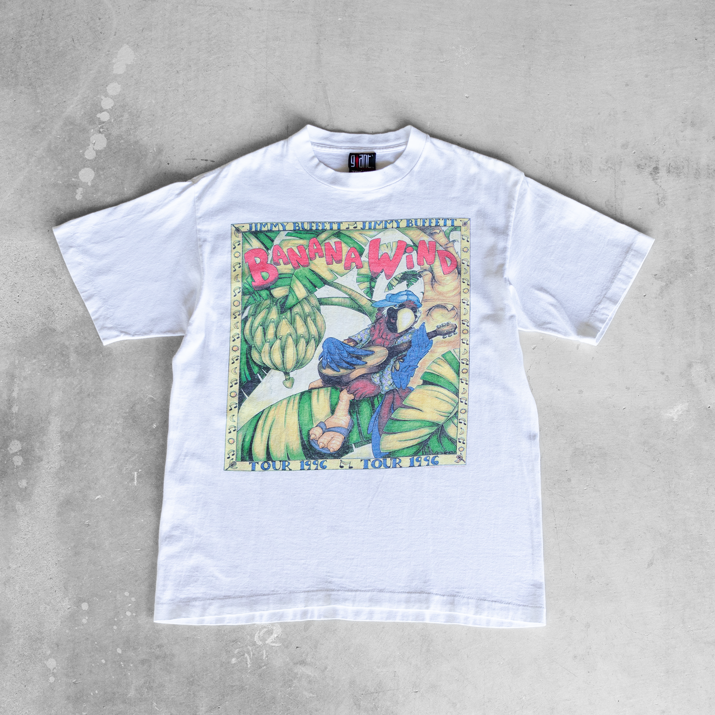 Vintage 1996 Jimmy Buffett 'Banana Wind' Tour Graphic T-Shirt (L)