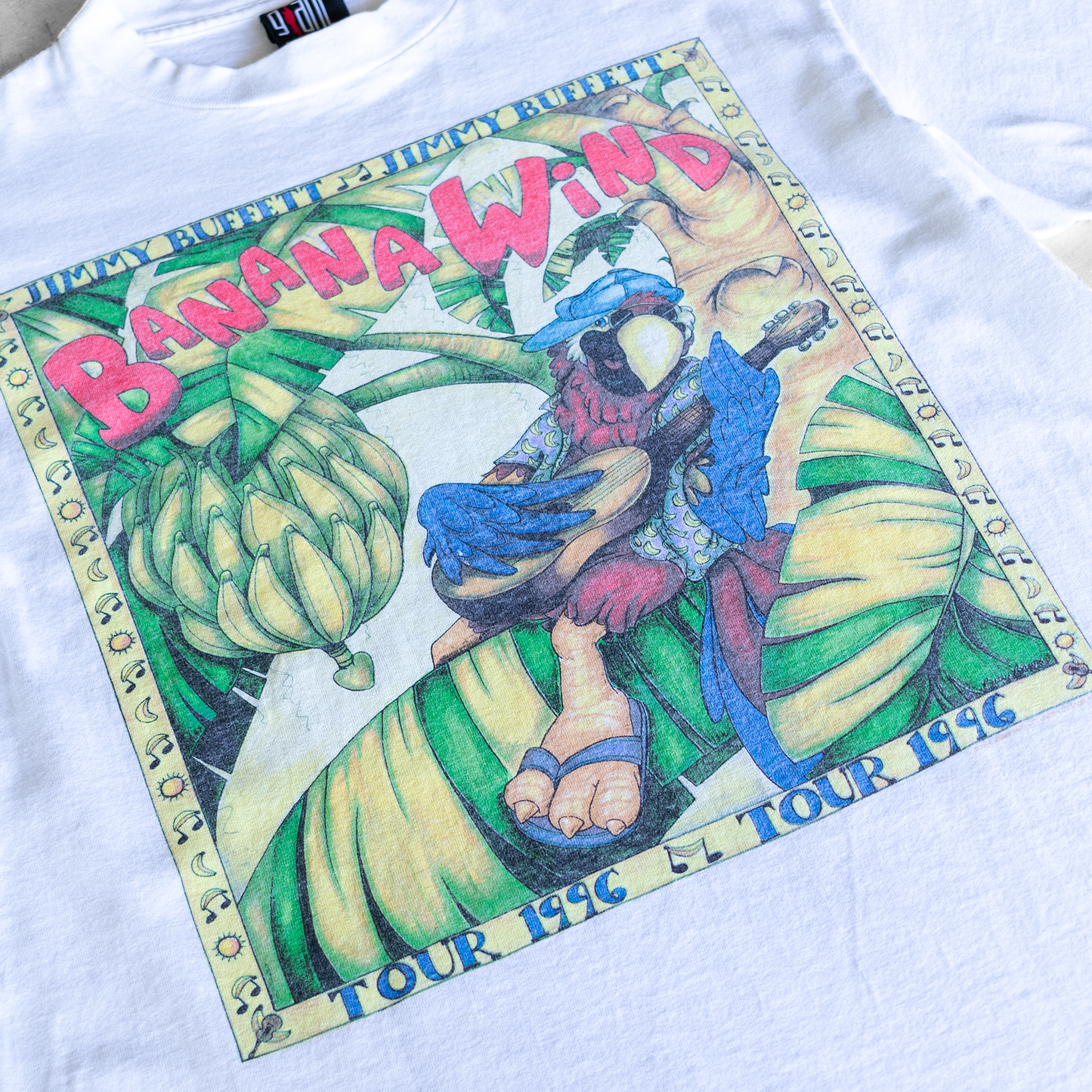 Vintage 1996 Jimmy Buffett 'Banana Wind' Tour Graphic T-Shirt (L)