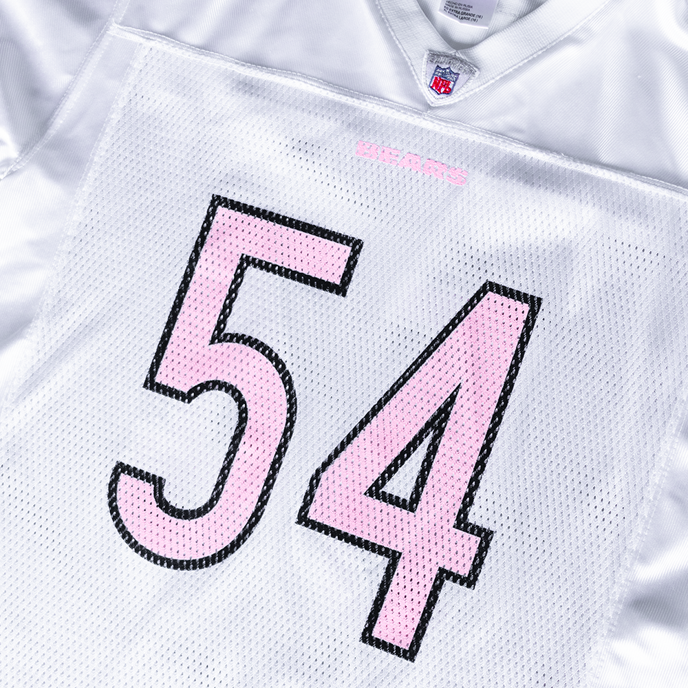Vintage NFL Chicago Bears Brian Urlacher #54 Pink Youth Football Jersey (XL)