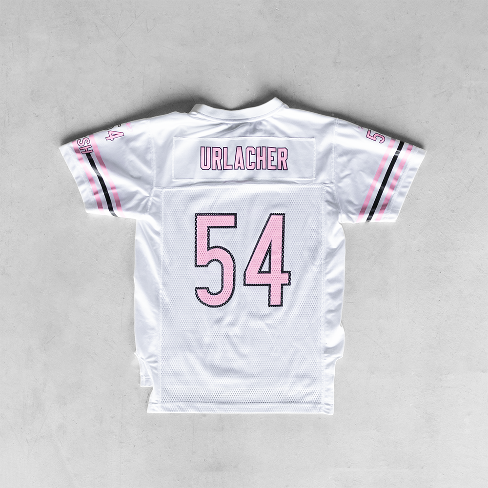 Vintage NFL Chicago Bears Brian Urlacher #54 Pink Youth Football Jersey (XL)