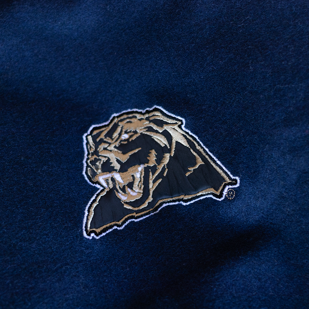 Vintage University Of Pittsburg Panthers Football Faux Leather Jacket (XL)