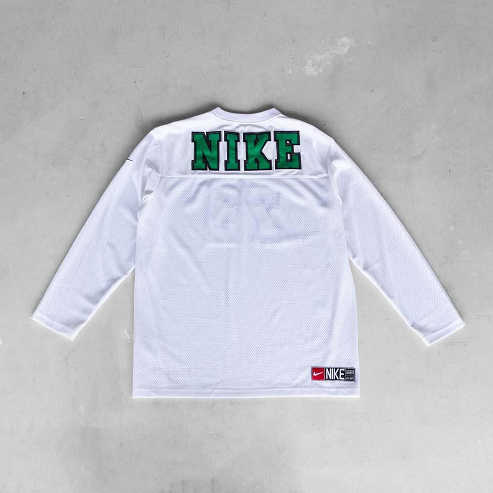 Vintage Nike #72 Long Sleeve White Football Style Jersey (M)