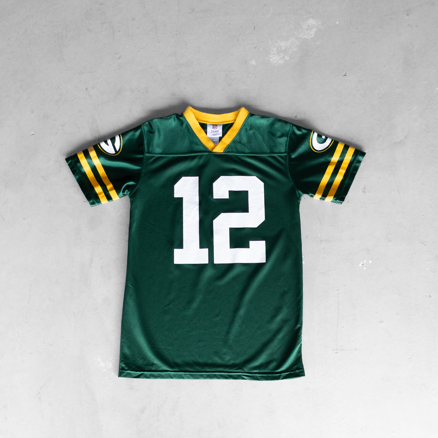 Vintage NFL Green Bay Packers Aaron Rodgers #12 Youth Football Jersey (L)