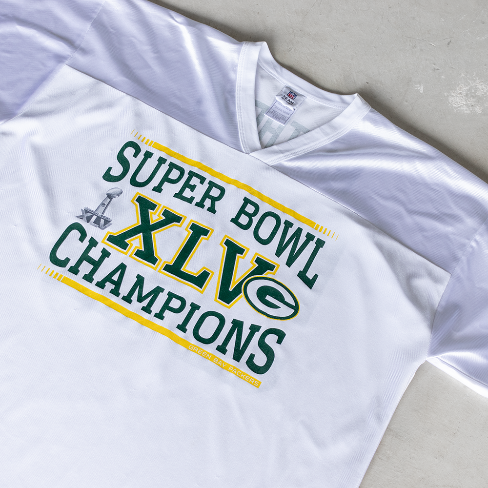 Vintage NFL Super Bowl XLV Champions Green Bay Packers Clay Matthews #52 Football Jersey