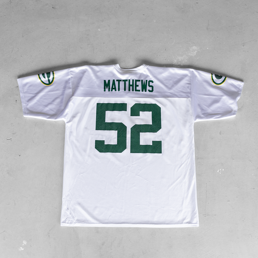 Vintage NFL Super Bowl XLV Champions Green Bay Packers Clay Matthews #52 Football Jersey