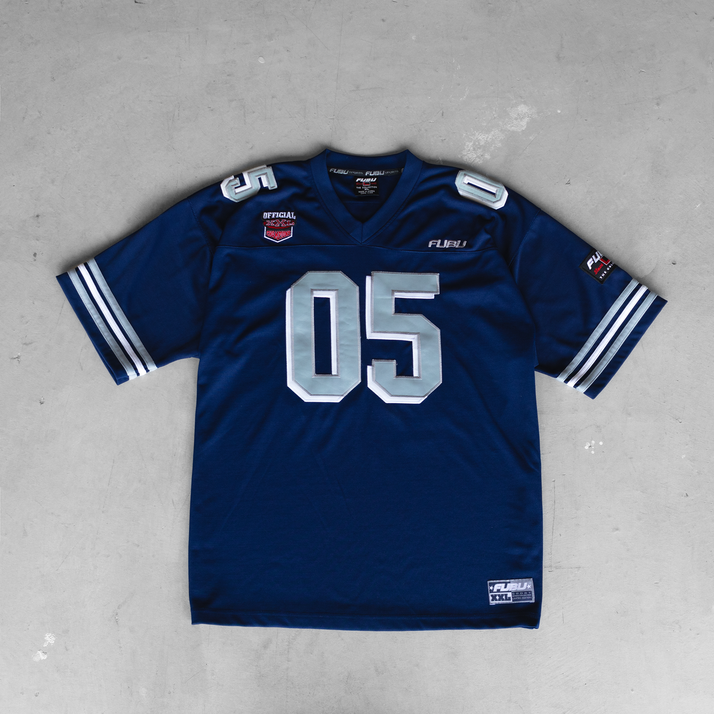 Vintage 90's FUBU Sport Limited Edition #05 Football Jersey (XL)