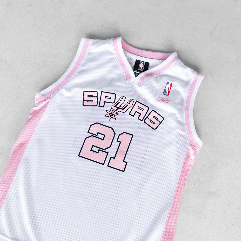 Vintage NBA San Antonio Spurs #21 Youth Basketball Jersey (L)