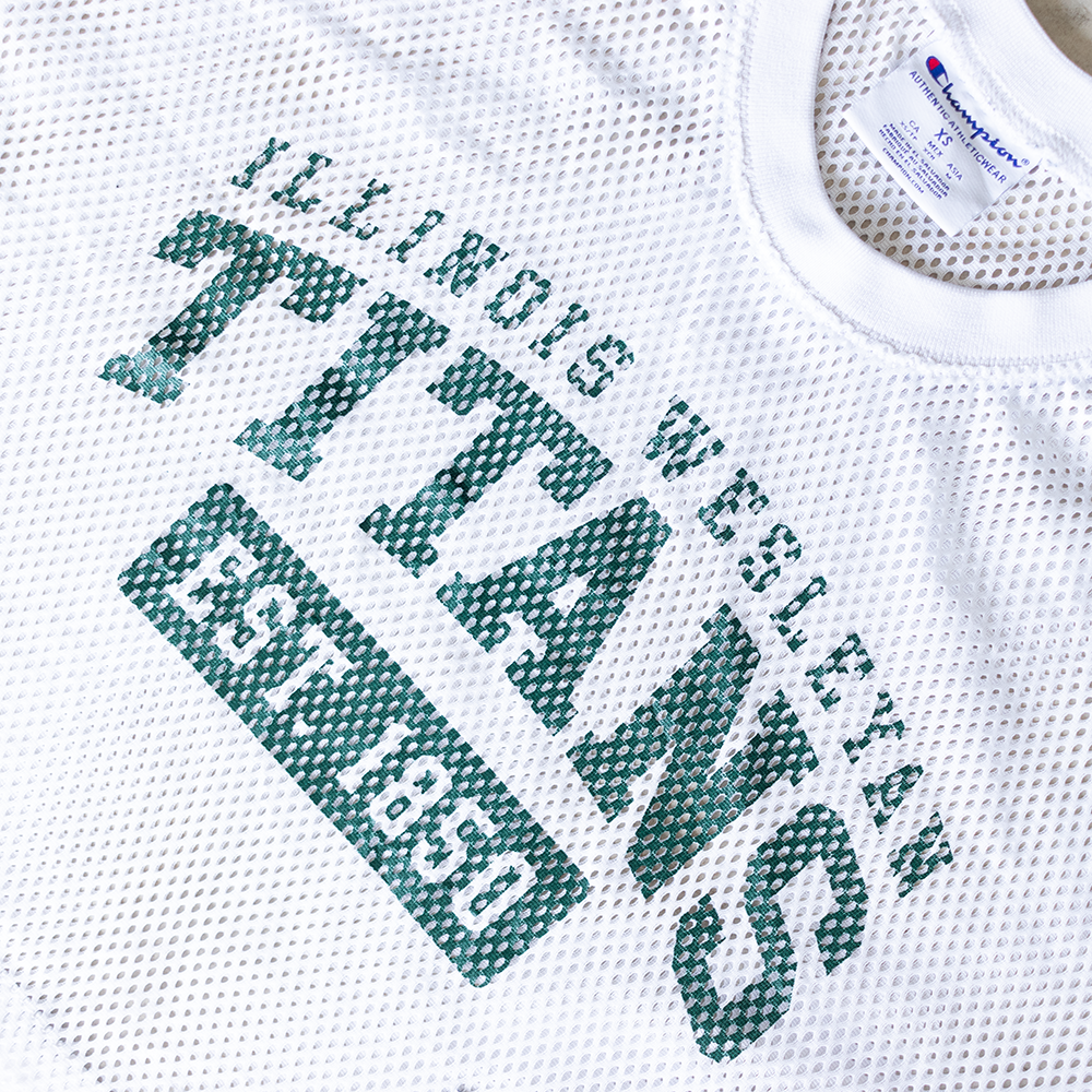 Vintage 90's Illinois Wesleyan University Football Cropped Training Jersey