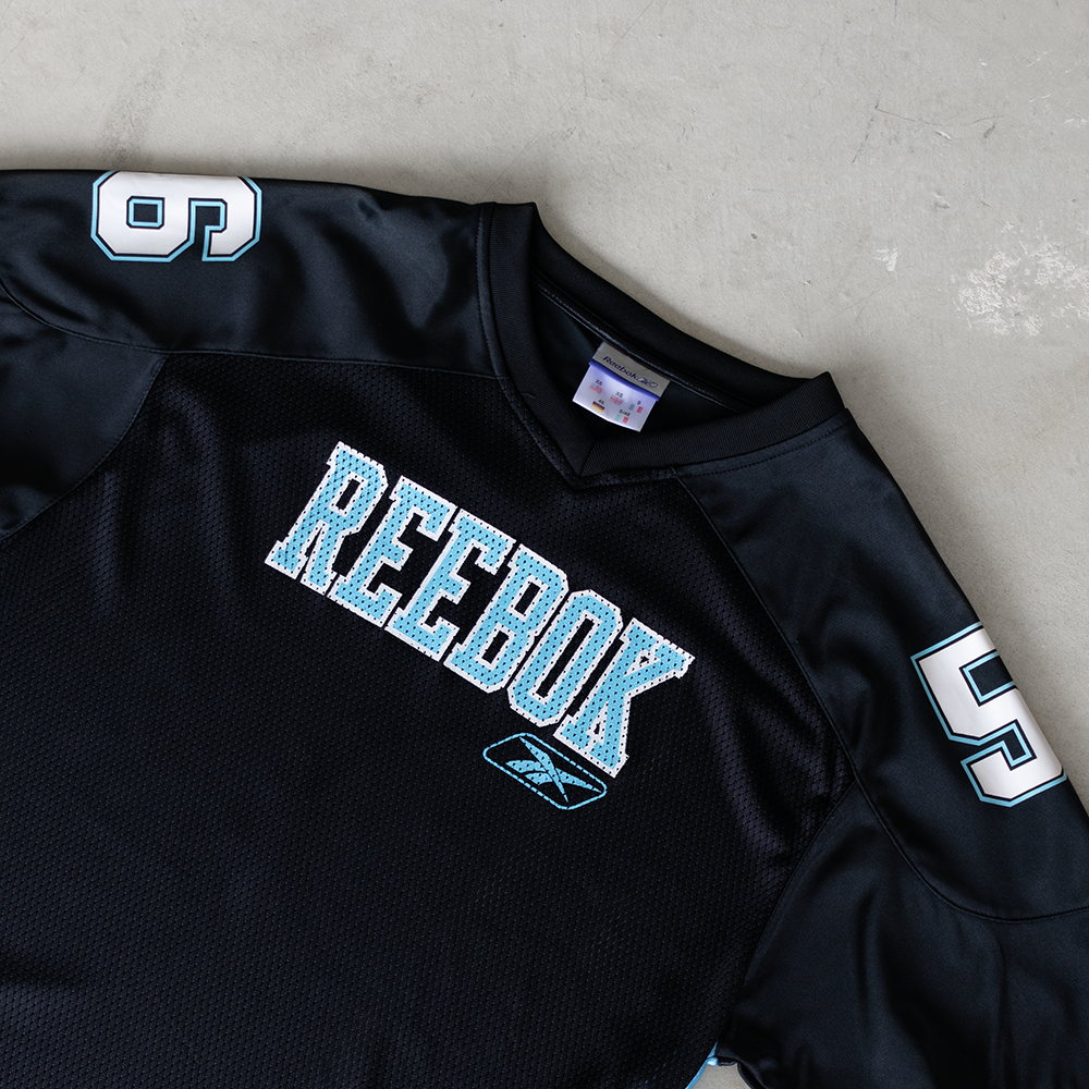 Vintage Reebok Mesh Black/Blue #56 Football Style Jersey