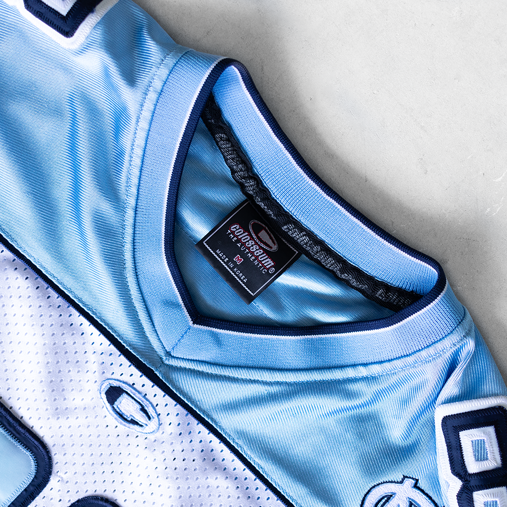 Vintage UNC #88 White/Baby Blue Football Jersey