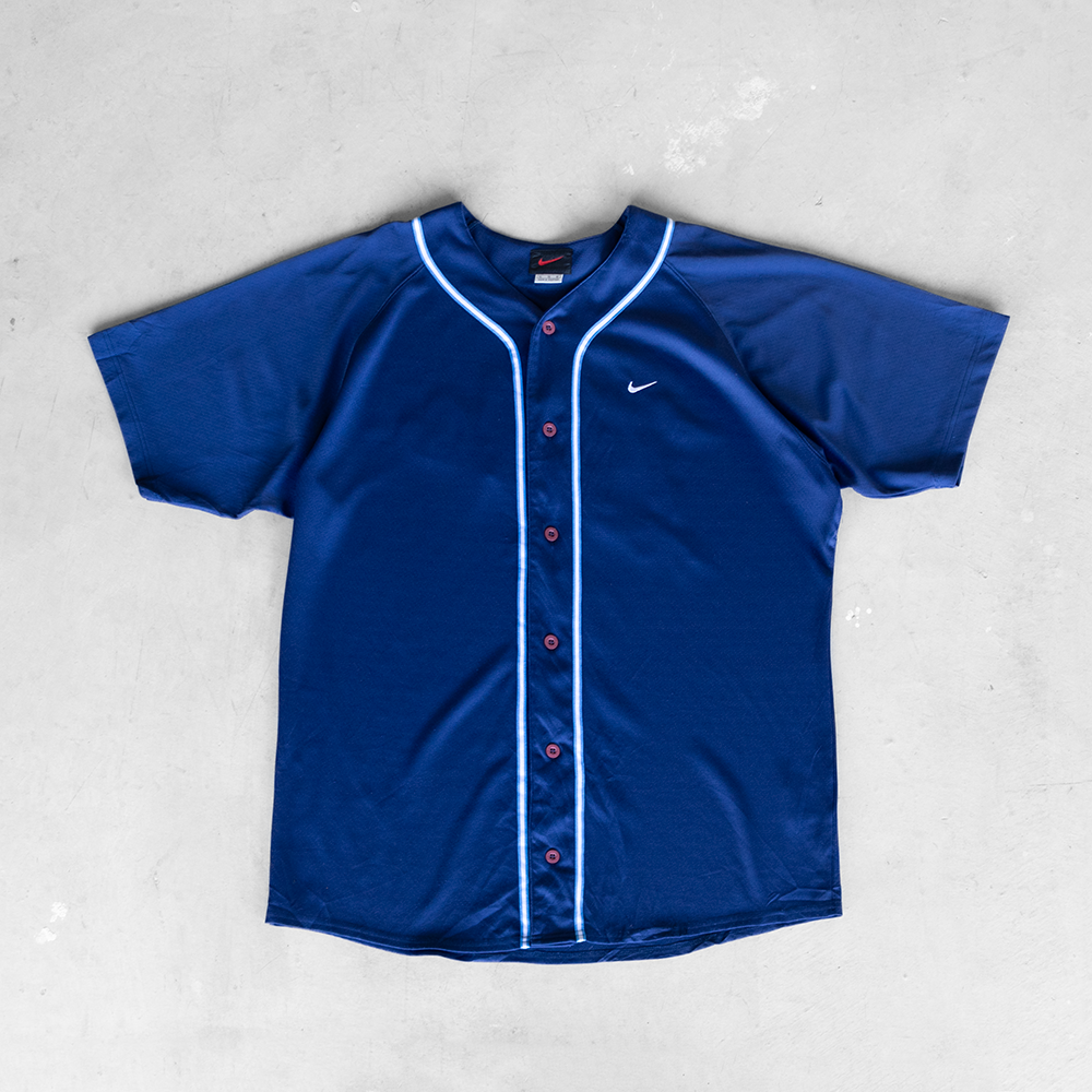 Vintage Nike Script Logo Baseball Jersey (XL)
