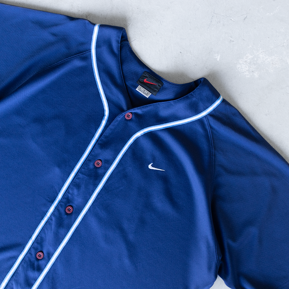 Vintage Nike Script Logo Baseball Jersey (XL)