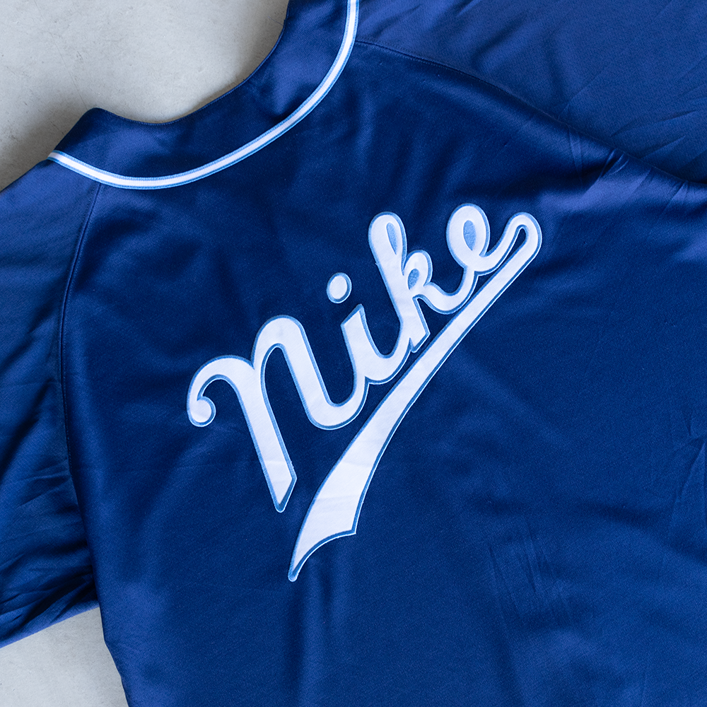 Vintage Nike Script Logo Baseball Jersey (XL)