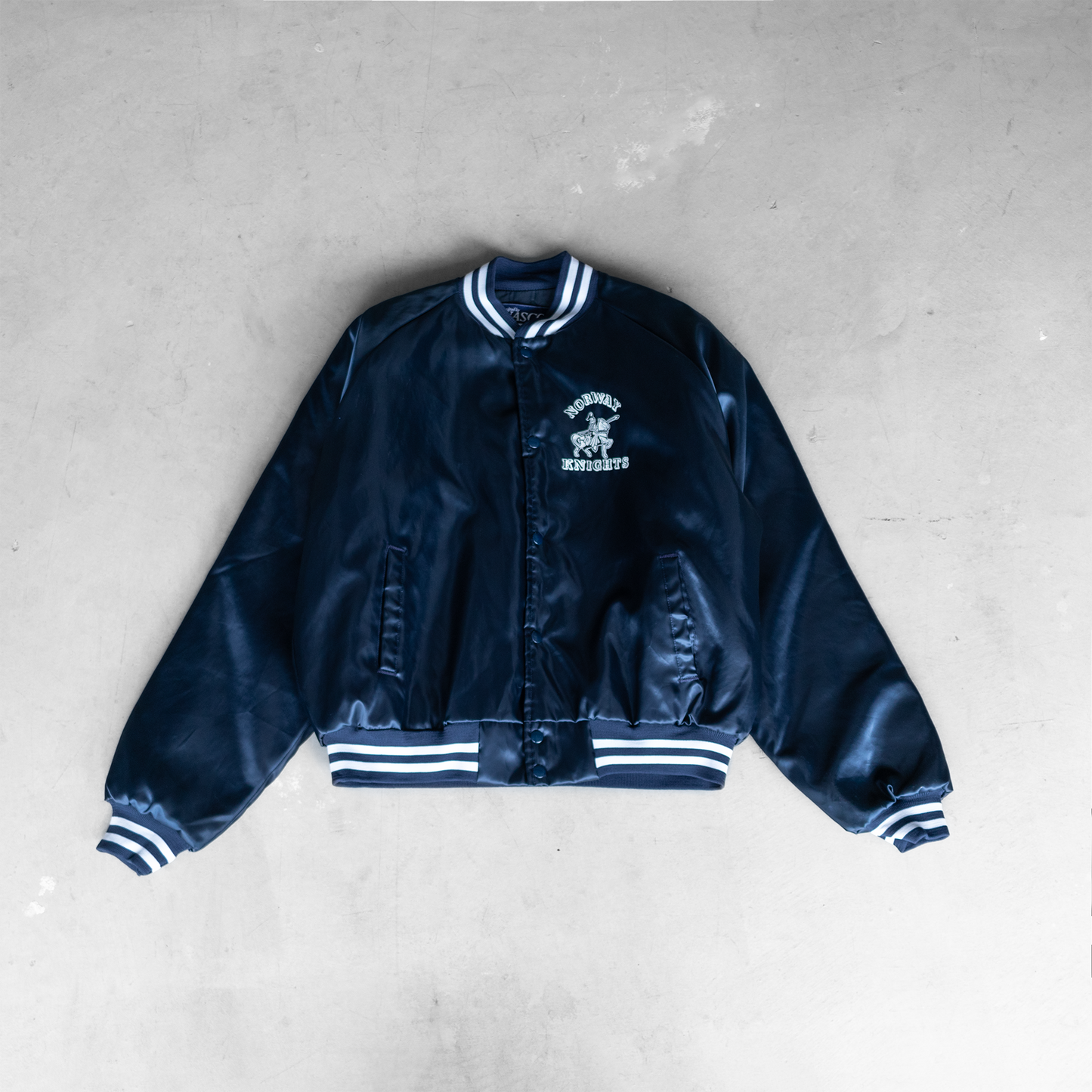 Vintage 90's Norway Knights Football Women's Silk College Jacket (XXL)