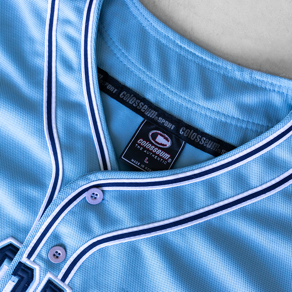 Vintage University Of North Carolina Button Up Baseball Jersey (L)