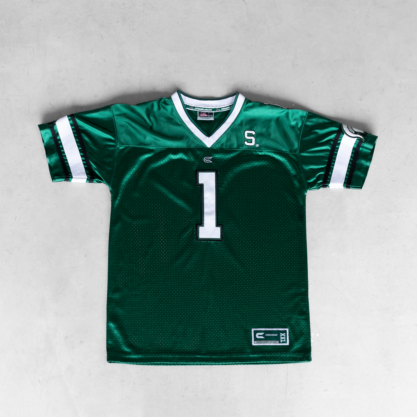 Vintage Michigan State Spartans #1 Youth Football Jersey (XL)
