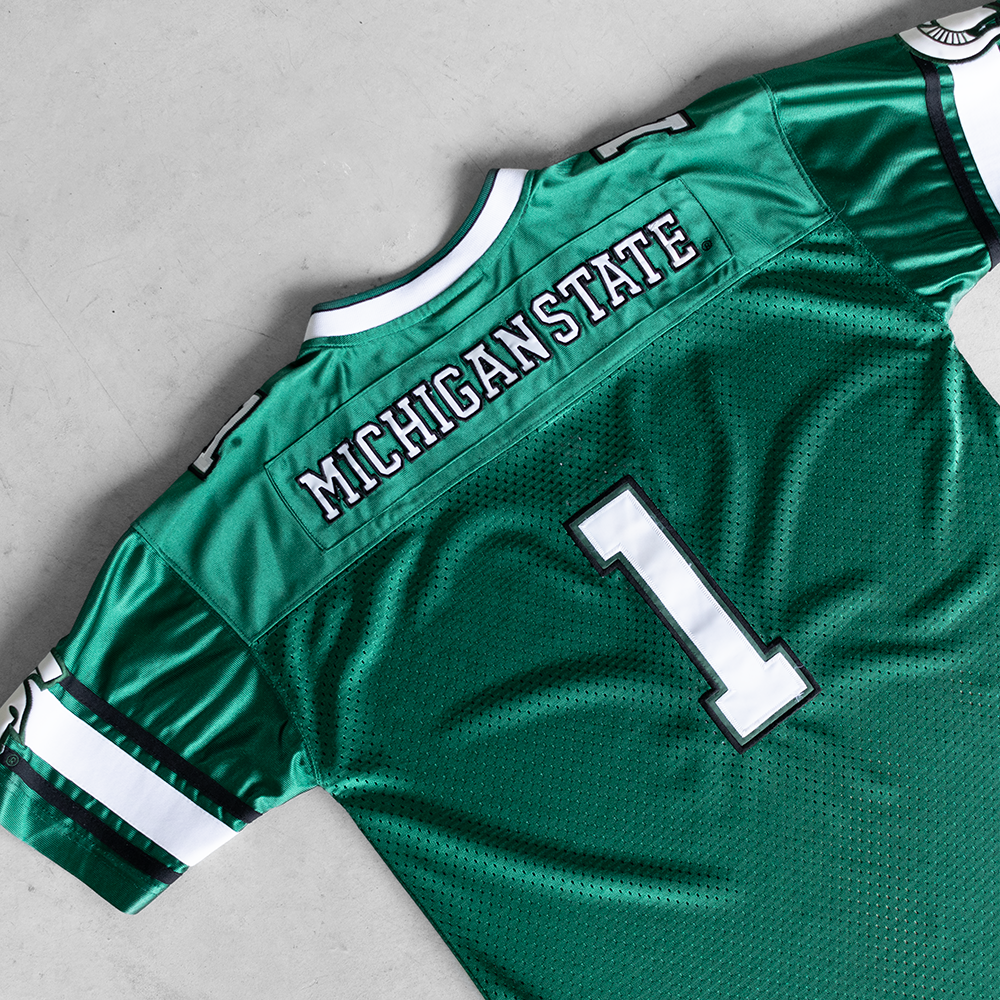 Vintage Michigan State Spartans #1 Youth Football Jersey (XL)