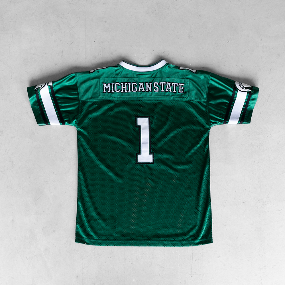 Vintage Michigan State Spartans #1 Youth Football Jersey (XL)