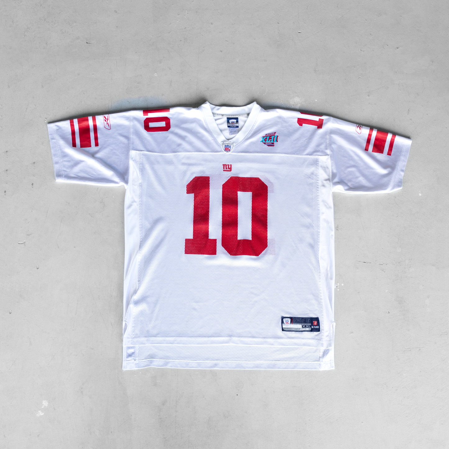 Vintage NFL Super Bowl XLII New York Giants Eli Manning #10 Football Jersey (XXL)