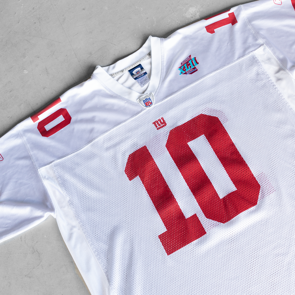 Vintage NFL Super Bowl XLII New York Giants Eli Manning #10 Football Jersey (XXL)