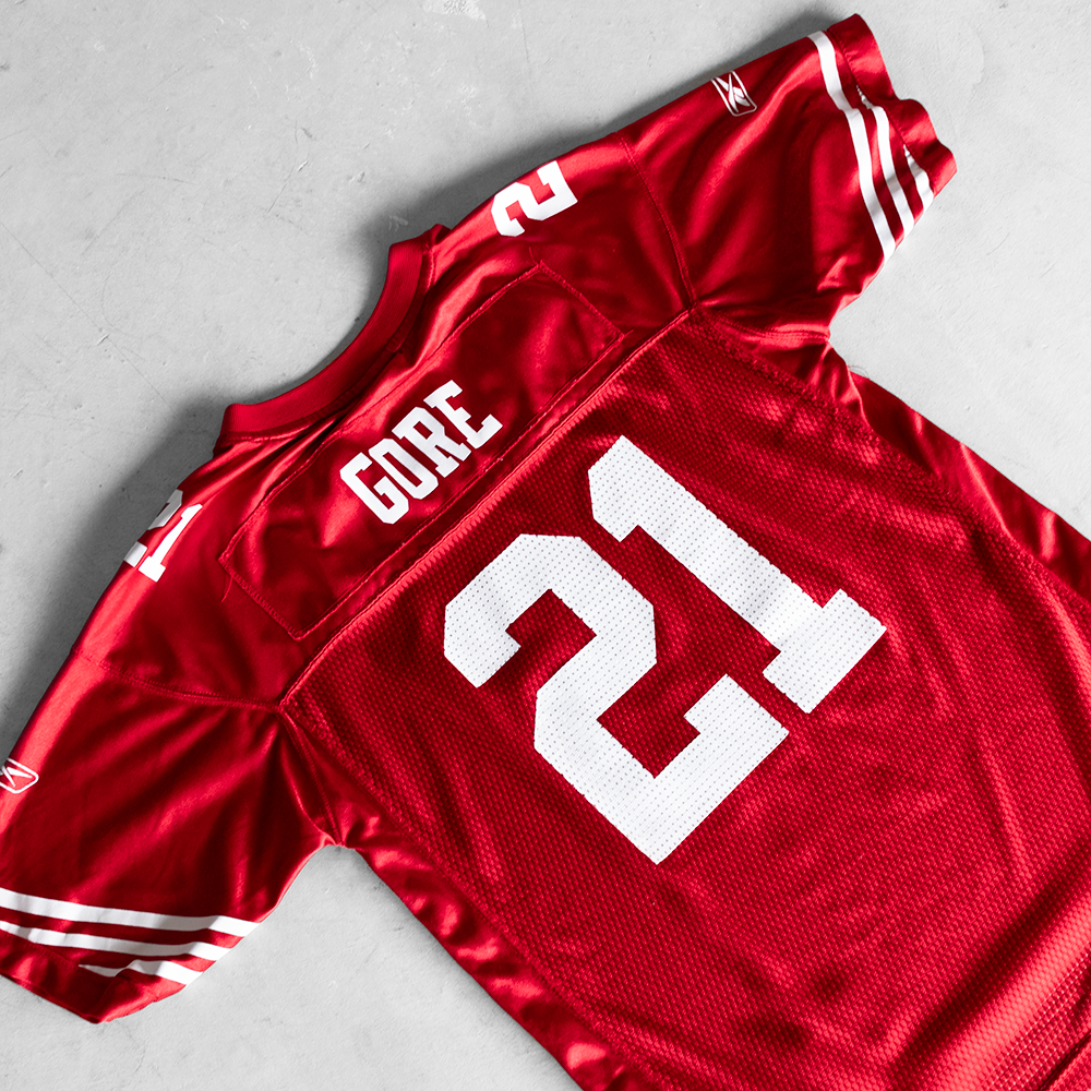 Vintage NFL San Fransisco 49ers Frank Gore #21 Youth Football Jersey (L)
