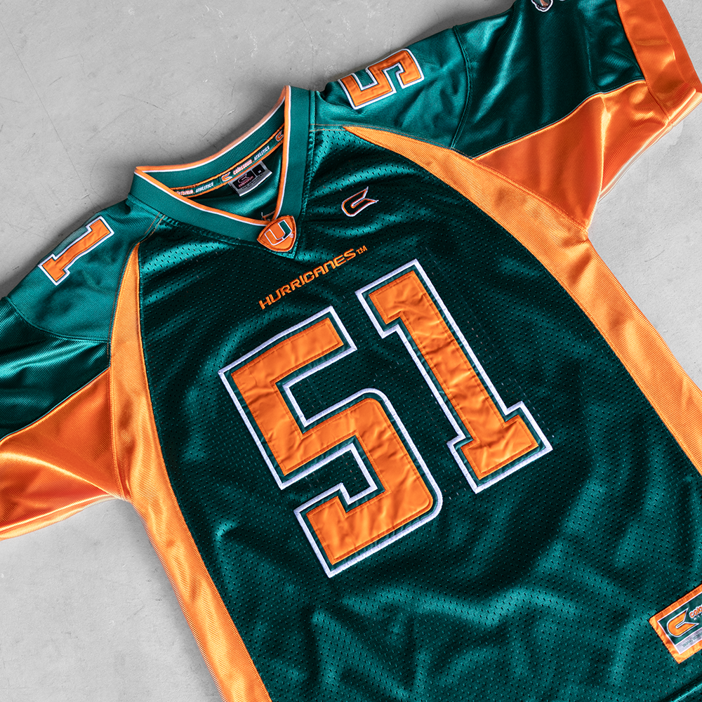 Vintage NFL University of Miami Hurricanes #51 Football Jersey (M)