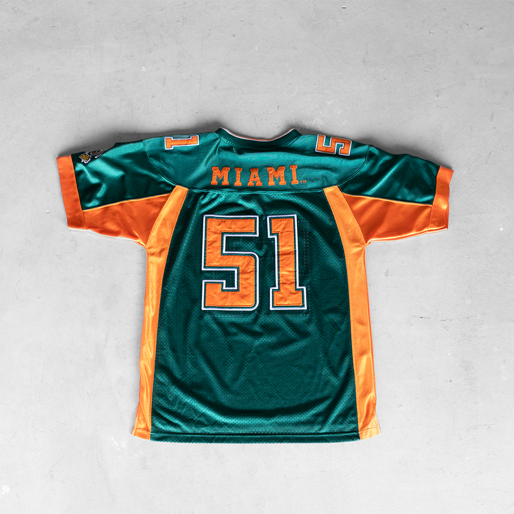 Vintage NFL University of Miami Hurricanes #51 Football Jersey (M)