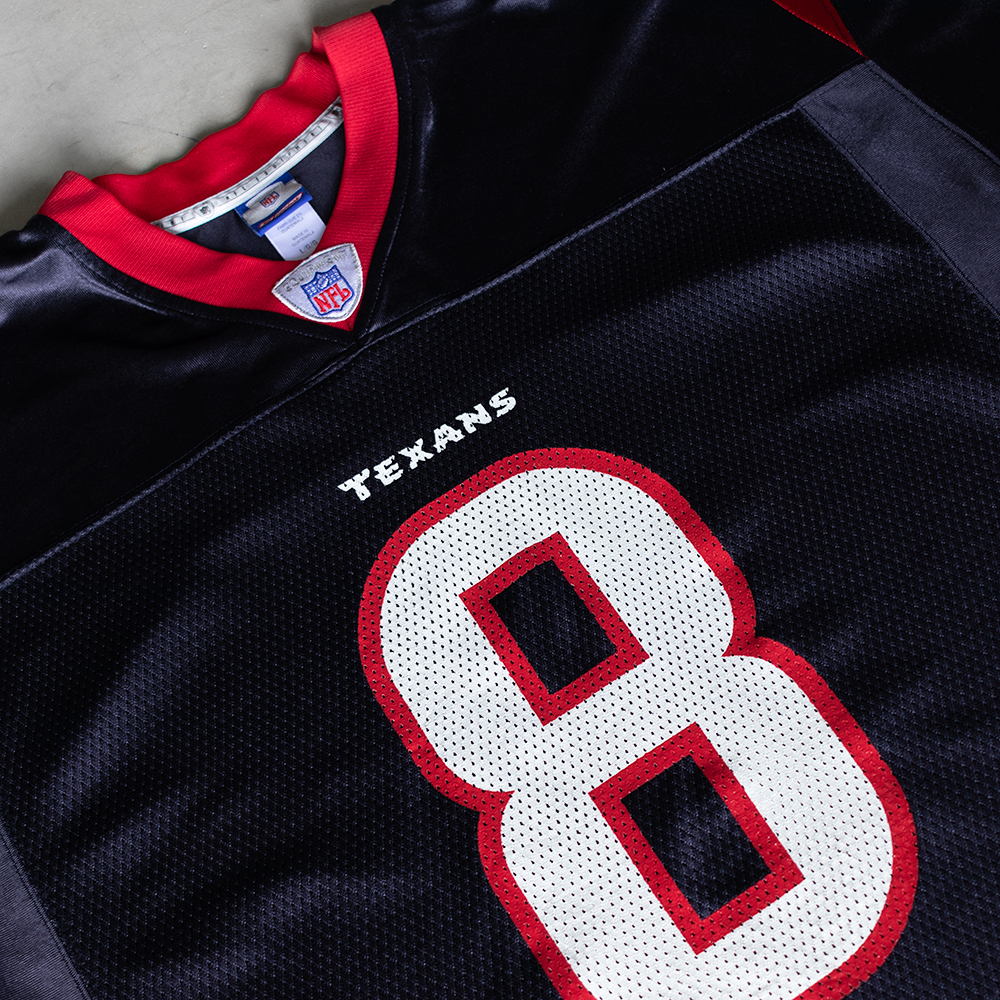 Vintage NFL Houston Texans Davis Carr #8 Football Jersey (L)