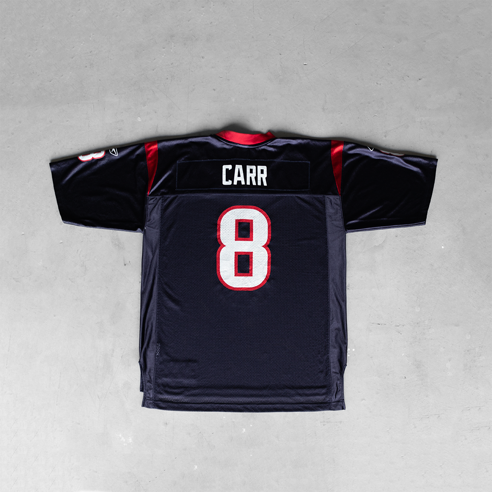 Vintage NFL Houston Texans Davis Carr #8 Football Jersey (L)